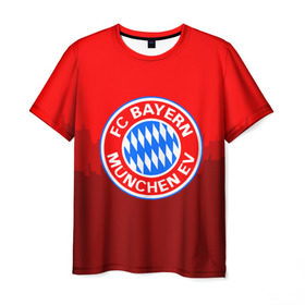 Мужская футболка 3D с принтом FC Bayern 2018 Paints в Тюмени, 100% полиэфир | прямой крой, круглый вырез горловины, длина до линии бедер | bayern | fc | бавария | спорт | спортивные | фк | футбол