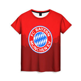 Женская футболка 3D с принтом FC Bayern 2018 Paints в Тюмени, 100% полиэфир ( синтетическое хлопкоподобное полотно) | прямой крой, круглый вырез горловины, длина до линии бедер | bayern | fc | бавария | спорт | спортивные | фк | футбол