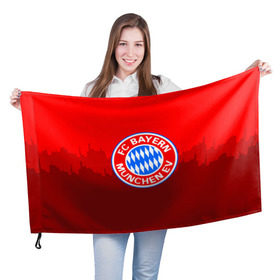 Флаг 3D с принтом FC Bayern 2018 Paints в Тюмени, 100% полиэстер | плотность ткани — 95 г/м2, размер — 67 х 109 см. Принт наносится с одной стороны | Тематика изображения на принте: bayern | fc | бавария | спорт | спортивные | фк | футбол