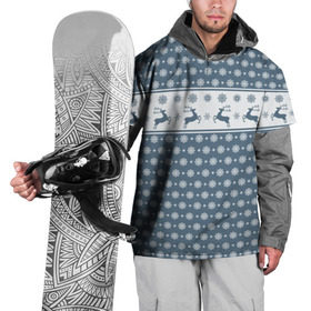 Накидка на куртку 3D с принтом Свитер с оленями в Тюмени, 100% полиэстер |  | Тематика изображения на принте: мороз | нг | новый год | олень | рождество | свитер | снег | снежинки