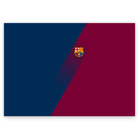 Поздравительная открытка с принтом FC Barcelona 2018 Элита в Тюмени, 100% бумага | плотность бумаги 280 г/м2, матовая, на обратной стороне линовка и место для марки
 | fc barcelona | fcb | барселона | спорт | спортивные | фк | футбол