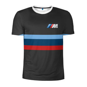 Мужская футболка 3D спортивная с принтом BMW 2018 M Sport в Тюмени, 100% полиэстер с улучшенными характеристиками | приталенный силуэт, круглая горловина, широкие плечи, сужается к линии бедра | Тематика изображения на принте: bmw | автомобиль | автомобильные | бмв | машины