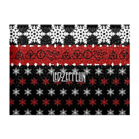 Обложка для студенческого билета с принтом Праздничный Led Zeppelin в Тюмени, натуральная кожа | Размер: 11*8 см; Печать на всей внешней стороне | led zeppelin | блюз | группа | джимми пейдж | джон генри бонэм | джон пол джонс | знак | красный | лед зепелен | лед зеппелин | метал | надпись | новогодний | новый год | праздник | роберт плант | рождество