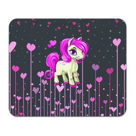 Коврик прямоугольный с принтом Pony в Тюмени, натуральный каучук | размер 230 х 185 мм; запечатка лицевой стороны | pink | poni | pony | лошадка | лошадь | пони | розовый