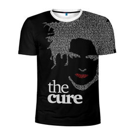 Мужская футболка 3D спортивная с принтом The Cure в Тюмени, 100% полиэстер с улучшенными характеристиками | приталенный силуэт, круглая горловина, широкие плечи, сужается к линии бедра | robert smith | rock band | the cure | uk | британия | роберт смит | рок группа