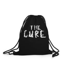 Рюкзак-мешок 3D с принтом The Cure в Тюмени, 100% полиэстер | плотность ткани — 200 г/м2, размер — 35 х 45 см; лямки — толстые шнурки, застежка на шнуровке, без карманов и подкладки | robert smith | rock band | the cure | uk | британия | роберт смит | рок группа