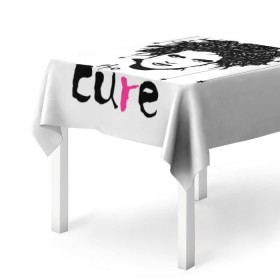 Скатерть 3D с принтом The Cure в Тюмени, 100% полиэстер (ткань не мнется и не растягивается) | Размер: 150*150 см | robert smith | rock band | the cure | uk | британия | роберт смит | рок группа