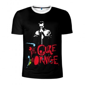 Мужская футболка 3D спортивная с принтом The Cure в Тюмени, 100% полиэстер с улучшенными характеристиками | приталенный силуэт, круглая горловина, широкие плечи, сужается к линии бедра | Тематика изображения на принте: robert smith | rock band | the cure | uk | британия | роберт смит | рок группа