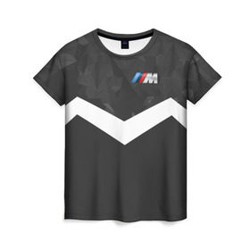 Женская футболка 3D с принтом BMW Militayry Sport II в Тюмени, 100% полиэфир ( синтетическое хлопкоподобное полотно) | прямой крой, круглый вырез горловины, длина до линии бедер | Тематика изображения на принте: 