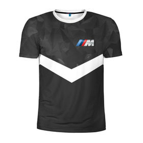 Мужская футболка 3D спортивная с принтом BMW Militayry Sport II в Тюмени, 100% полиэстер с улучшенными характеристиками | приталенный силуэт, круглая горловина, широкие плечи, сужается к линии бедра | 