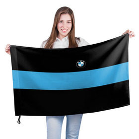 Флаг 3D с принтом BMW 2018 Blue Line в Тюмени, 100% полиэстер | плотность ткани — 95 г/м2, размер — 67 х 109 см. Принт наносится с одной стороны | bmw | автомобильные | бмв | машины