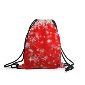 Рюкзак-мешок 3D с принтом Новогоднее чудо 1 в Тюмени, 100% полиэстер | плотность ткани — 200 г/м2, размер — 35 х 45 см; лямки — толстые шнурки, застежка на шнуровке, без карманов и подкладки | новый год | снег | снежинки