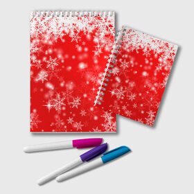 Блокнот с принтом Новогоднее чудо 1 в Тюмени, 100% бумага | 48 листов, плотность листов — 60 г/м2, плотность картонной обложки — 250 г/м2. Листы скреплены удобной пружинной спиралью. Цвет линий — светло-серый
 | Тематика изображения на принте: новый год | снег | снежинки