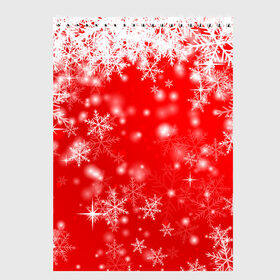 Скетчбук с принтом Новогоднее чудо 1 в Тюмени, 100% бумага
 | 48 листов, плотность листов — 100 г/м2, плотность картонной обложки — 250 г/м2. Листы скреплены сверху удобной пружинной спиралью | Тематика изображения на принте: новый год | снег | снежинки