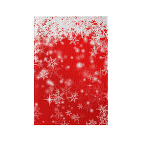 Обложка для паспорта матовая кожа с принтом Новогоднее чудо 1 в Тюмени, натуральная матовая кожа | размер 19,3 х 13,7 см; прозрачные пластиковые крепления | Тематика изображения на принте: новый год | снег | снежинки