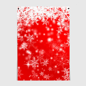 Постер с принтом Новогоднее чудо 1 в Тюмени, 100% бумага
 | бумага, плотность 150 мг. Матовая, но за счет высокого коэффициента гладкости имеет небольшой блеск и дает на свету блики, но в отличии от глянцевой бумаги не покрыта лаком | новый год | снег | снежинки