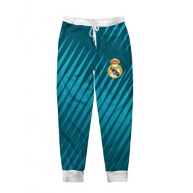 Мужские брюки 3D с принтом Real Madrid 2018 Sportwear в Тюмени, 100% полиэстер | манжеты по низу, эластичный пояс регулируется шнурком, по бокам два кармана без застежек, внутренняя часть кармана из мелкой сетки | 