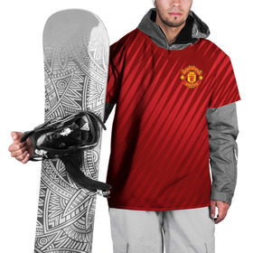 Накидка на куртку 3D с принтом Manchester United Sportwear в Тюмени, 100% полиэстер |  | emirates | fc | manchester united | геометрия | манчестер юнайтед | спорт | футбол | футбольный клуб | эмблема