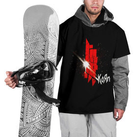 Накидка на куртку 3D с принтом Korn в Тюмени, 100% полиэстер |  | 