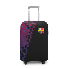 Чехол для чемодана 3D с принтом FC Barcelona 2018 Премиум в Тюмени, 86% полиэфир, 14% спандекс | двустороннее нанесение принта, прорези для ручек и колес | 