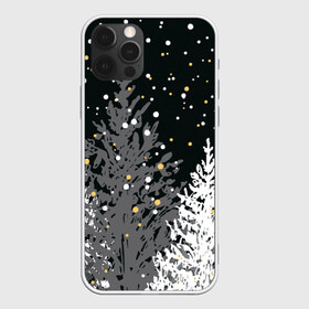 Чехол для iPhone 12 Pro Max с принтом Ёлки в Тюмени, Силикон |  | Тематика изображения на принте: елка | новый год | снег | снежинки