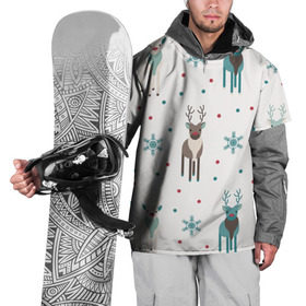 Накидка на куртку 3D с принтом Новогодний олень в Тюмени, 100% полиэстер |  | Тематика изображения на принте: 