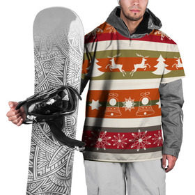 Накидка на куртку 3D с принтом Новогодняя текстура в Тюмени, 100% полиэстер |  | Тематика изображения на принте: елка | колокольчик | новый год | олени | снег | снежинки