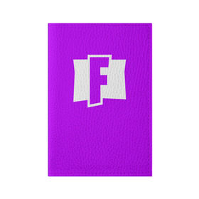 Обложка для паспорта матовая кожа с принтом F Fortnite в Тюмени, натуральная матовая кожа | размер 19,3 х 13,7 см; прозрачные пластиковые крепления | fortnite