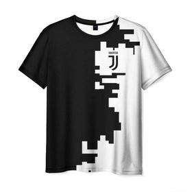 Мужская футболка 3D с принтом Juventus 2018 Geometry Sport в Тюмени, 100% полиэфир | прямой крой, круглый вырез горловины, длина до линии бедер | 
