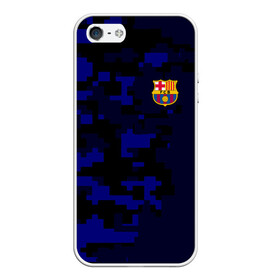 Чехол для iPhone 5/5S матовый с принтом FC Barca 2018 Military Sport в Тюмени, Силикон | Область печати: задняя сторона чехла, без боковых панелей | fc | fc barcelona | fcb |   | барселона | спорт | спортивные | фк | футбол