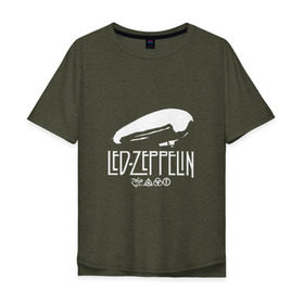 Мужская футболка хлопок Oversize с принтом Led Zeppelin дирижабль в Тюмени, 100% хлопок | свободный крой, круглый ворот, “спинка” длиннее передней части | Тематика изображения на принте: led | led zeppelin | блюз | группа | джимми пейдж | джон генри бонэм | джон пол джонс | лед зепелен | лед зеппелин | метал | роберт плант | рок | тяжелый | фолк | хард | хардрок | хеви | хевиметал