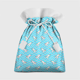 Подарочный 3D мешок с принтом Бумажный единорог - зигзаг в Тюмени, 100% полиэстер | Размер: 29*39 см | magic | unocorn | единорог | зигзаг | линия | оригами | паттерн