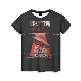 Женская футболка 3D с принтом Led Zeppelin в Тюмени, 100% полиэфир ( синтетическое хлопкоподобное полотно) | прямой крой, круглый вырез горловины, длина до линии бедер | Тематика изображения на принте: led | led zeppelin | блюз | группа | джимми пейдж | джон генри бонэм | джон пол джонс | лед зепелен | лед зеппелин | метал | роберт плант | рок | тяжелый | фолк | хард | хардрок | хеви | хевиметал