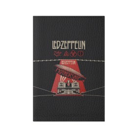 Обложка для паспорта матовая кожа с принтом Led Zeppelin в Тюмени, натуральная матовая кожа | размер 19,3 х 13,7 см; прозрачные пластиковые крепления | Тематика изображения на принте: led | led zeppelin | блюз | группа | джимми пейдж | джон генри бонэм | джон пол джонс | лед зепелен | лед зеппелин | метал | роберт плант | рок | тяжелый | фолк | хард | хардрок | хеви | хевиметал