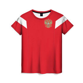 Женская футболка 3D с принтом Россия чемпионат мира 2018 в Тюмени, 100% полиэфир ( синтетическое хлопкоподобное полотно) | прямой крой, круглый вырез горловины, длина до линии бедер | championship | cup | russia | world | мира | мундиаль | россия | чемпионат