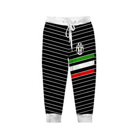 Детские брюки 3D с принтом Juventus 2018 Италия в Тюмени, 100% полиэстер | манжеты по низу, эластичный пояс регулируется шнурком, по бокам два кармана без застежек, внутренняя часть кармана из мелкой сетки | fc | juventus | спорт | спортивные | фк | футбол | ювентус
