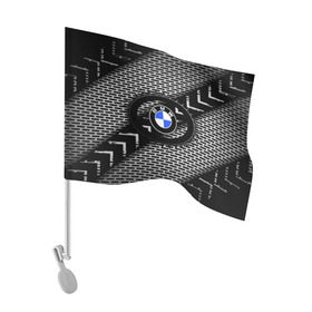 Флаг для автомобиля с принтом BMW Carboniferous 2018 в Тюмени, 100% полиэстер | Размер: 30*21 см | abstraction | carboniferous | карбон | текстуры