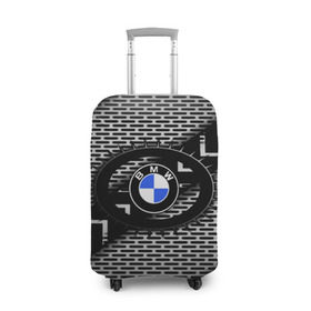 Чехол для чемодана 3D с принтом BMW Carboniferous 2018 в Тюмени, 86% полиэфир, 14% спандекс | двустороннее нанесение принта, прорези для ручек и колес | abstraction | carboniferous | карбон | текстуры