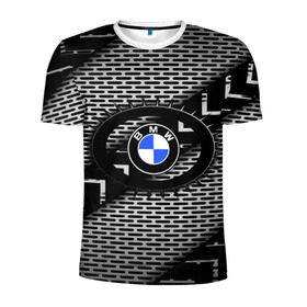 Мужская футболка 3D спортивная с принтом BMW Carboniferous 2018 в Тюмени, 100% полиэстер с улучшенными характеристиками | приталенный силуэт, круглая горловина, широкие плечи, сужается к линии бедра | abstraction | carboniferous | карбон | текстуры