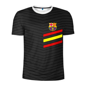 Мужская футболка 3D спортивная с принтом FC Barca 2018 Испания в Тюмени, 100% полиэстер с улучшенными характеристиками | приталенный силуэт, круглая горловина, широкие плечи, сужается к линии бедра | fc | fc barcelona | fcb | барселона | спорт | спортивные | фк | футбол