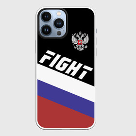 Чехол для iPhone 13 Pro Max с принтом Fight Russia герб и флаг в Тюмени,  |  | mma | russia | ufc | без правил | боец | бой | борец | борьба | буквы | герб | единоборства | золотой | мма | надпись | российская | российский | россия | русский | рф | спорт | уфс | федерация | юфс