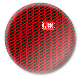 Значок с принтом PUBG Red Line в Тюмени,  металл | круглая форма, металлическая застежка в виде булавки | playerunknowns battlegrounds | pubg | шутеры