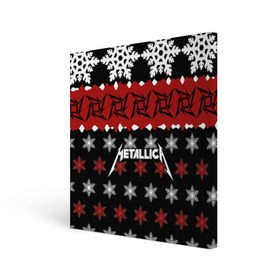Холст квадратный с принтом Metallica в Тюмени, 100% ПВХ |  | metallica | джеймс хэтфилд | кирк хэмметт | ларс ульрих | метал | металика | металлика | новогодний | новый год | роберт трухильо | рождество | рок | снежинки | трэш | трэшметал | хард | хардрок | хеви
