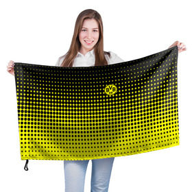 Флаг 3D с принтом FC Borussia 2018 Original #2 в Тюмени, 100% полиэстер | плотность ткани — 95 г/м2, размер — 67 х 109 см. Принт наносится с одной стороны | borussia dortmund | fc | боруссия | спорт | спортивные | фк | футбол