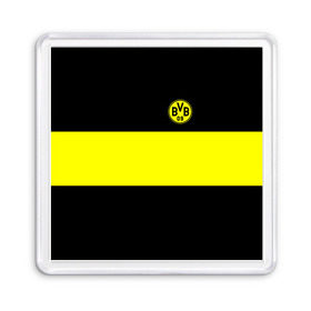 Магнит 55*55 с принтом Borussia 2018 Black and Yellow в Тюмени, Пластик | Размер: 65*65 мм; Размер печати: 55*55 мм | боруссия | дортмунд