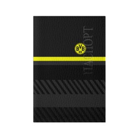 Обложка для паспорта матовая кожа с принтом FC Borussia 2018 Original #3 в Тюмени, натуральная матовая кожа | размер 19,3 х 13,7 см; прозрачные пластиковые крепления | боруссия | дортмунд