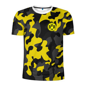 Мужская футболка 3D спортивная с принтом Borussia 2018 Military Sport в Тюмени, 100% полиэстер с улучшенными характеристиками | приталенный силуэт, круглая горловина, широкие плечи, сужается к линии бедра | боруссия | дортмунд