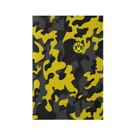 Обложка для паспорта матовая кожа с принтом Borussia 2018 Military Sport в Тюмени, натуральная матовая кожа | размер 19,3 х 13,7 см; прозрачные пластиковые крепления | Тематика изображения на принте: боруссия | дортмунд