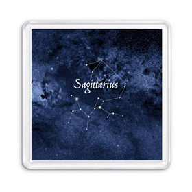 Магнит 55*55 с принтом Стрелец(Sagittarius) в Тюмени, Пластик | Размер: 65*65 мм; Размер печати: 55*55 мм | sagittarius | звезды | знаки зодиака | космос | созвездие | стрелец