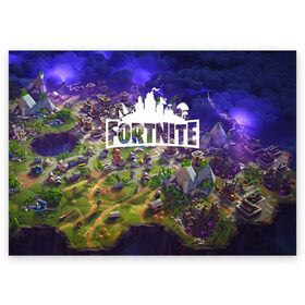 Поздравительная открытка с принтом Fortnite в Тюмени, 100% бумага | плотность бумаги 280 г/м2, матовая, на обратной стороне линовка и место для марки
 | fortnite